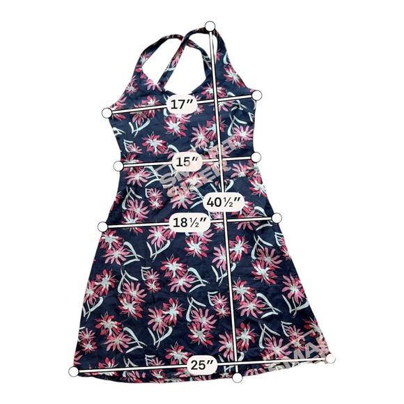 Antonio Fusco Vintage Floral Halter Dress Pink Italian Designer Size S - Picture 3 of 4